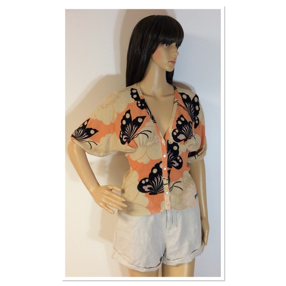 Lucky Brand Sweaters - LUCKY BRAND BUTTERFLY PRINT CARDIGAN